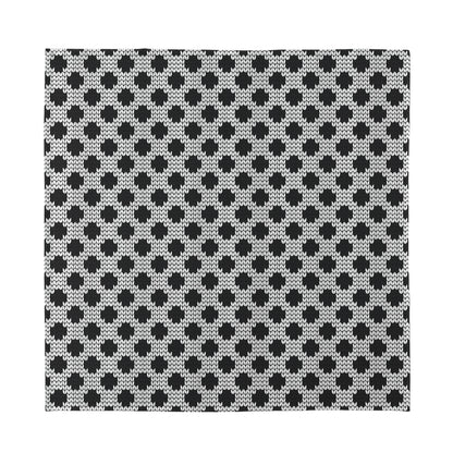 Polka Dot Knitted Pattern Print Silk Bandana