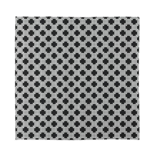 Polka Dot Knitted Pattern Print Silk Bandana
