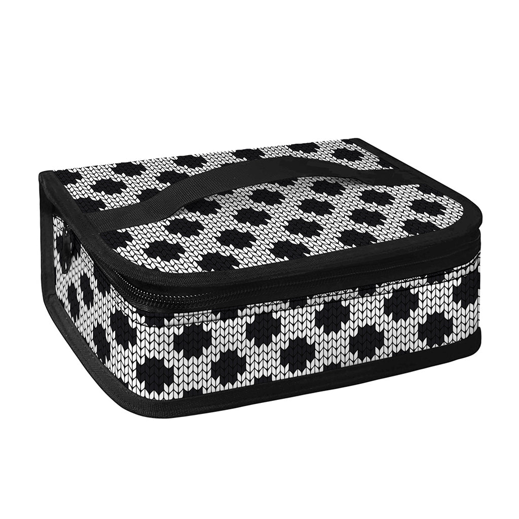 Polka Dot Knitted Pattern Print Small Lunch Bag
