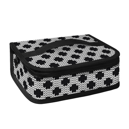 Polka Dot Knitted Pattern Print Small Lunch Bag