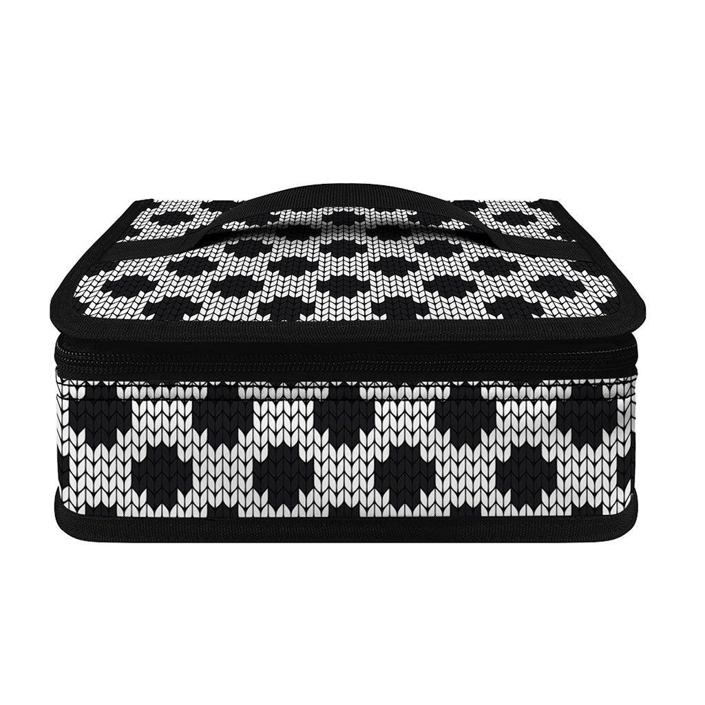 Polka Dot Knitted Pattern Print Small Lunch Bag