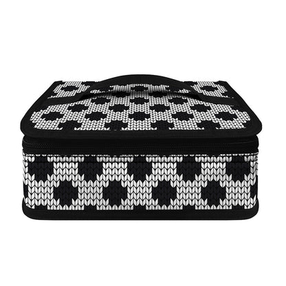 Polka Dot Knitted Pattern Print Small Lunch Bag