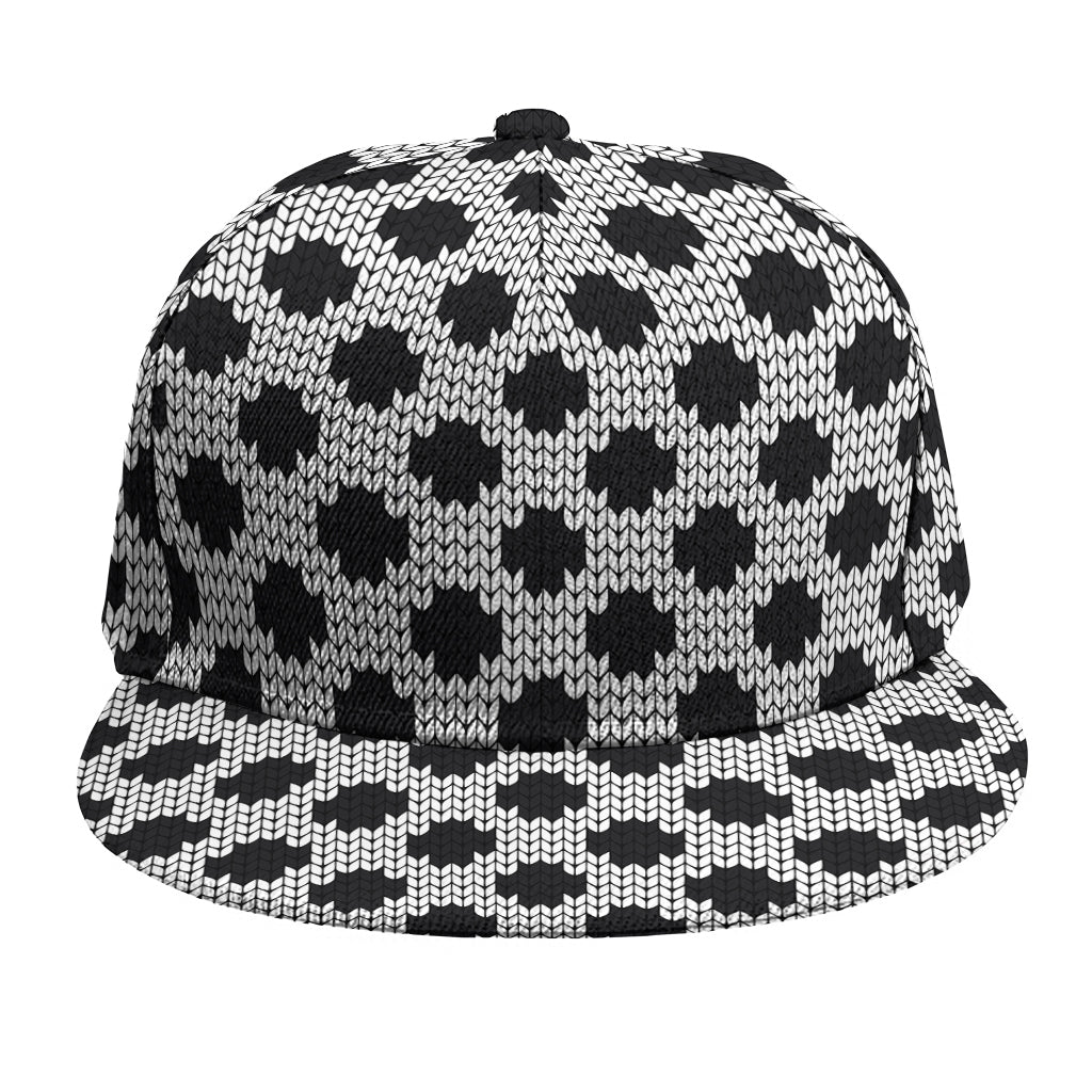 Polka Dot Knitted Pattern Print Snapback Cap