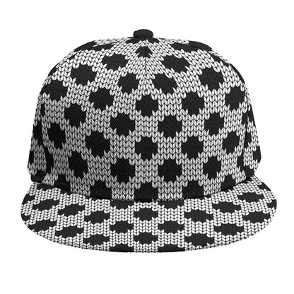 Polka Dot Knitted Pattern Print Snapback Cap