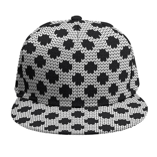 Polka Dot Knitted Pattern Print Snapback Cap