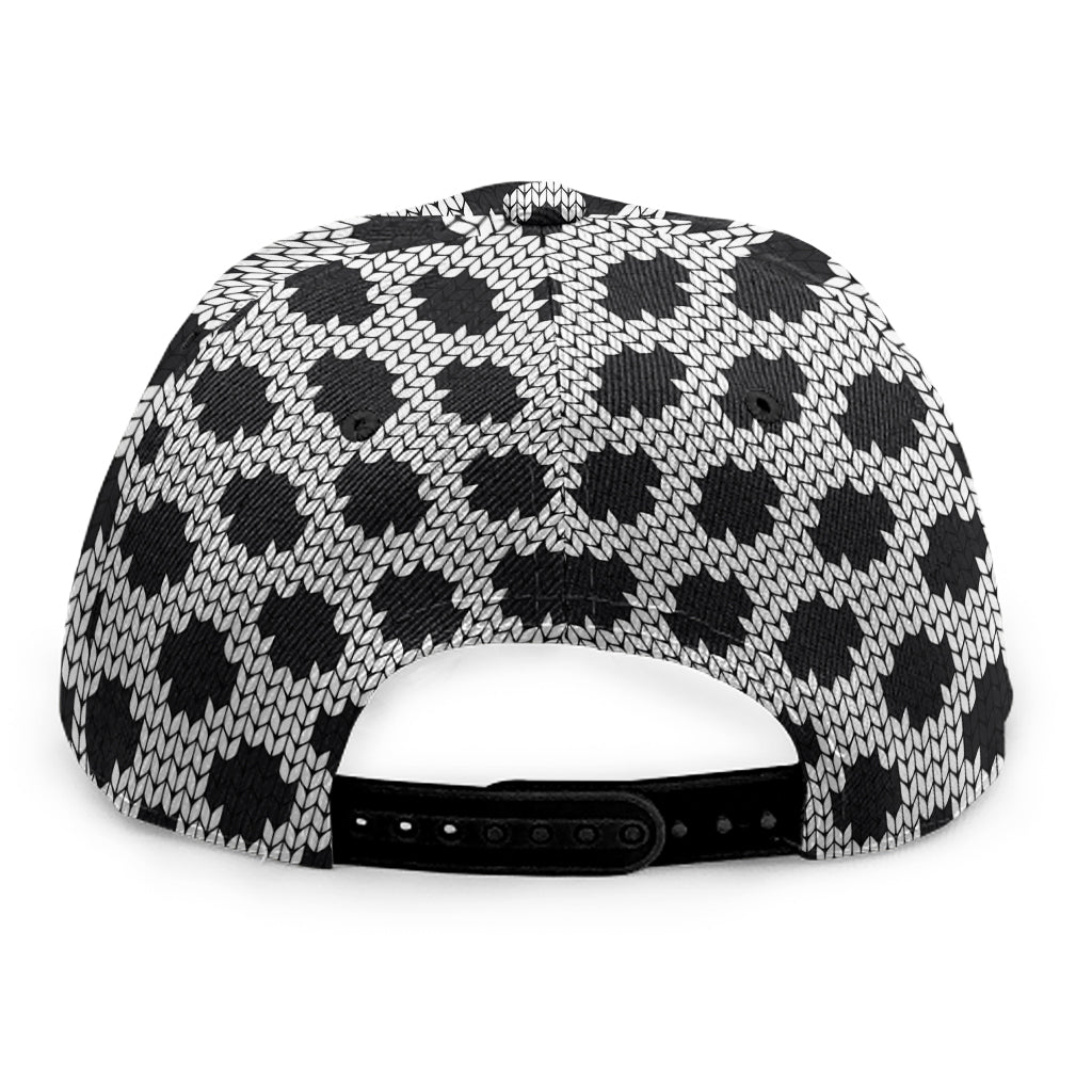 Polka Dot Knitted Pattern Print Snapback Cap