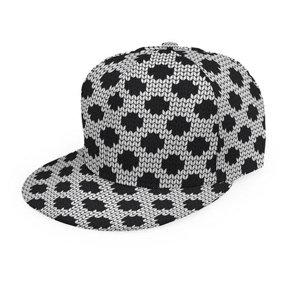 Polka Dot Knitted Pattern Print Snapback Cap