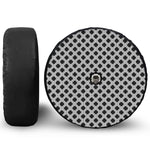 Polka Dot Knitted Pattern Print Tire Cover With Camera Hole