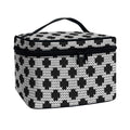 Polka Dot Knitted Pattern Print Travel Makeup Bag