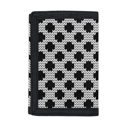 Polka Dot Knitted Pattern Print Trifold Wallet