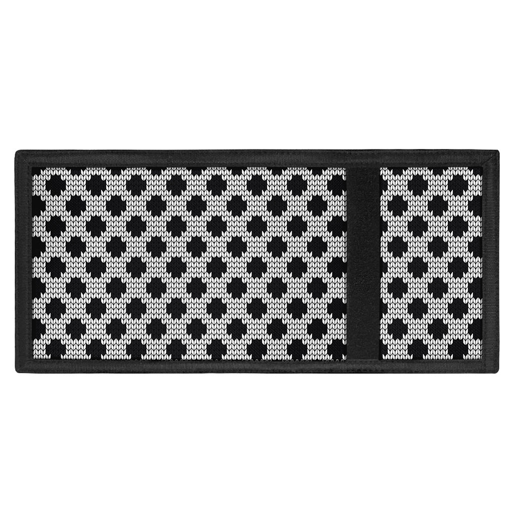 Polka Dot Knitted Pattern Print Trifold Wallet