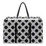 Polka Dot Knitted Pattern Print Utility Tote Bag