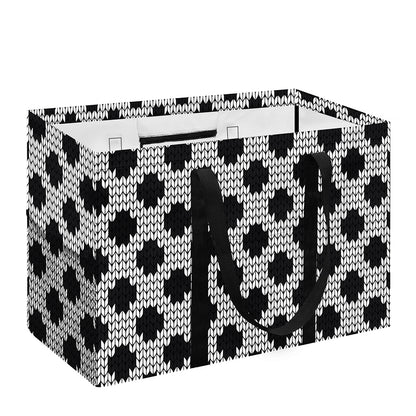 Polka Dot Knitted Pattern Print Utility Tote Bag