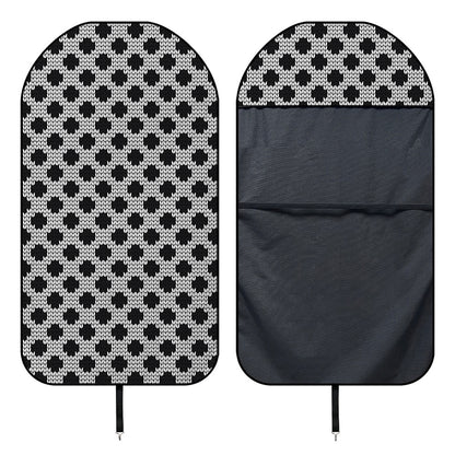 Polka Dot Knitted Pattern Print Waterproof Car Seat Cover