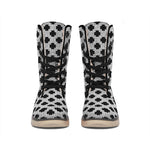 Polka Dot Knitted Pattern Print Winter Boots