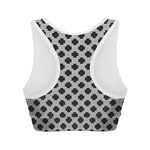 Polka Dot Knitted Pattern Print Women's Sports Bra