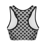 Polka Dot Knitted Pattern Print Women's Sports Bra