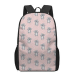 Polka Dot Koala Pattern Print 17 Inch Backpack