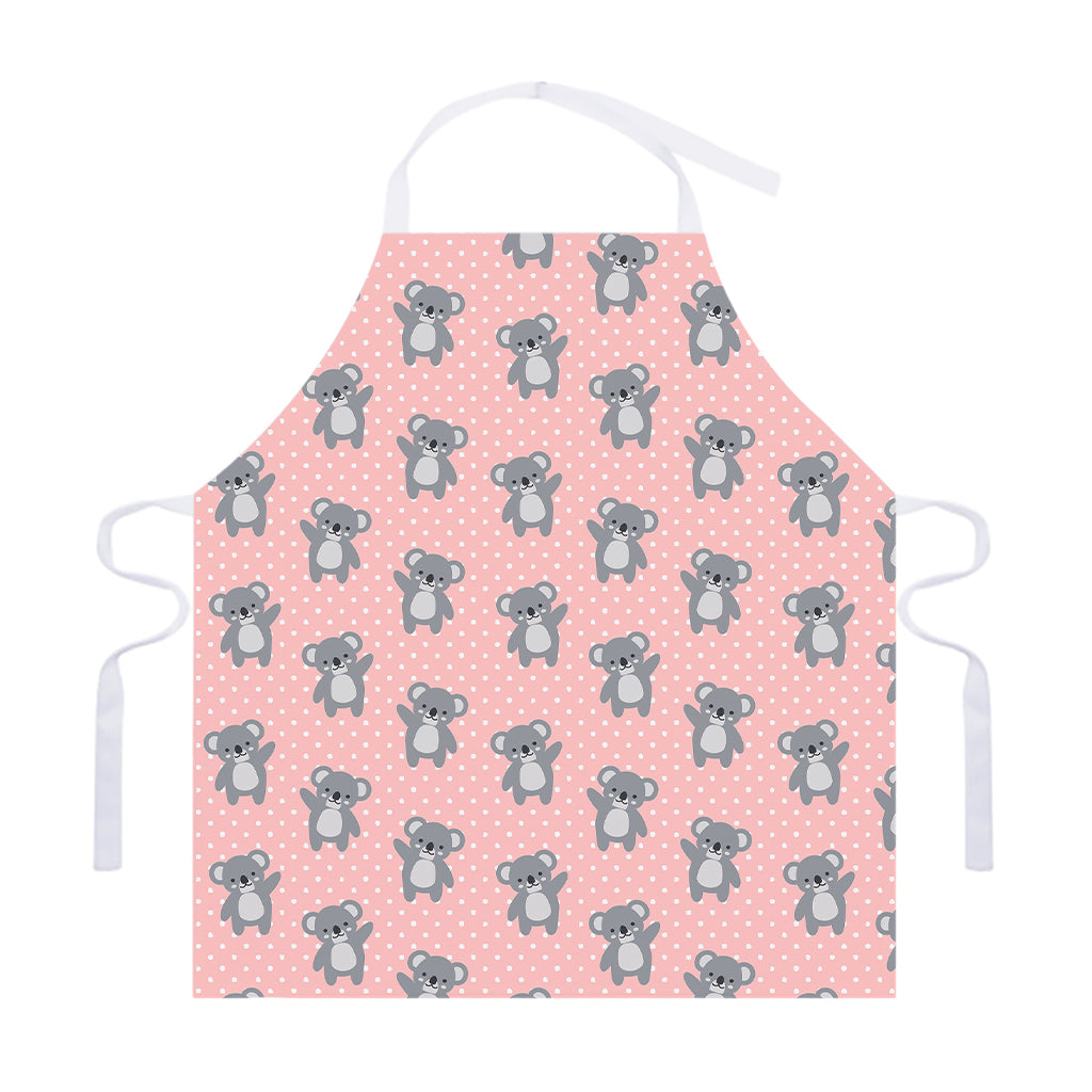 Polka Dot Koala Pattern Print Adjustable Apron
