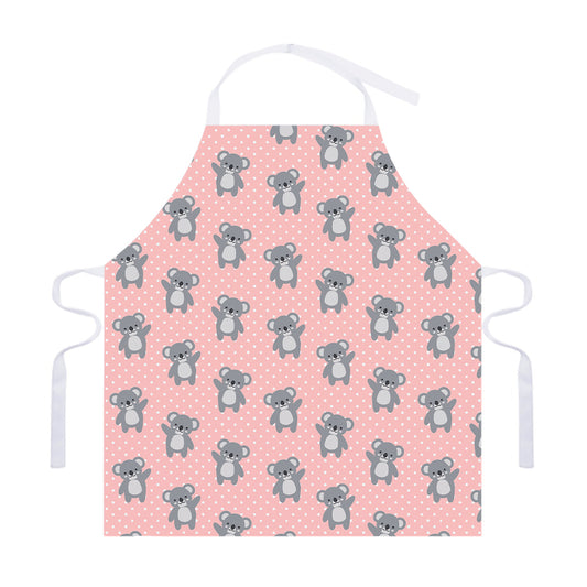 Polka Dot Koala Pattern Print Adjustable Apron