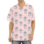 Polka Dot Koala Pattern Print Aloha Shirt