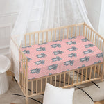 Polka Dot Koala Pattern Print Baby Crib Sheet