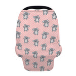 Polka Dot Koala Pattern Print Baby Seat Cover