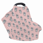 Polka Dot Koala Pattern Print Baby Seat Cover