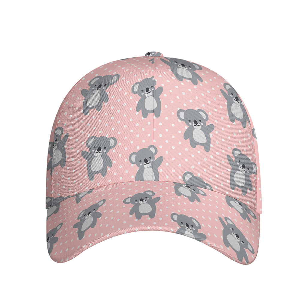 Polka Dot Koala Pattern Print Baseball Cap