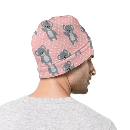 Polka Dot Koala Pattern Print Beanie