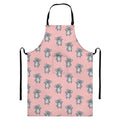 Polka Dot Koala Pattern Print Bib Apron With Pocket