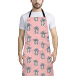 Polka Dot Koala Pattern Print Bib Apron With Pocket