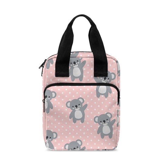 Polka Dot Koala Pattern Print Bible Tote Bag