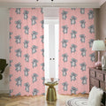 Polka Dot Koala Pattern Print Dimout Pencil Pleat Curtains