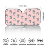 Polka Dot Koala Pattern Print Car Windshield Sun Shade