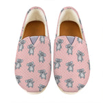 Polka Dot Koala Pattern Print Casual Shoes