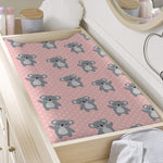 Polka Dot Koala Pattern Print Changing Pad Cover
