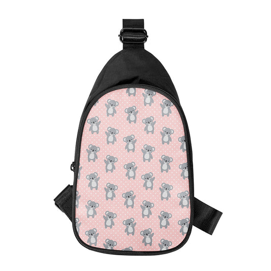 Polka Dot Koala Pattern Print Chest Bag