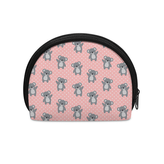 Polka Dot Koala Pattern Print Coin Purse