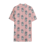 Polka Dot Koala Pattern Print Cotton Hawaiian Shirt