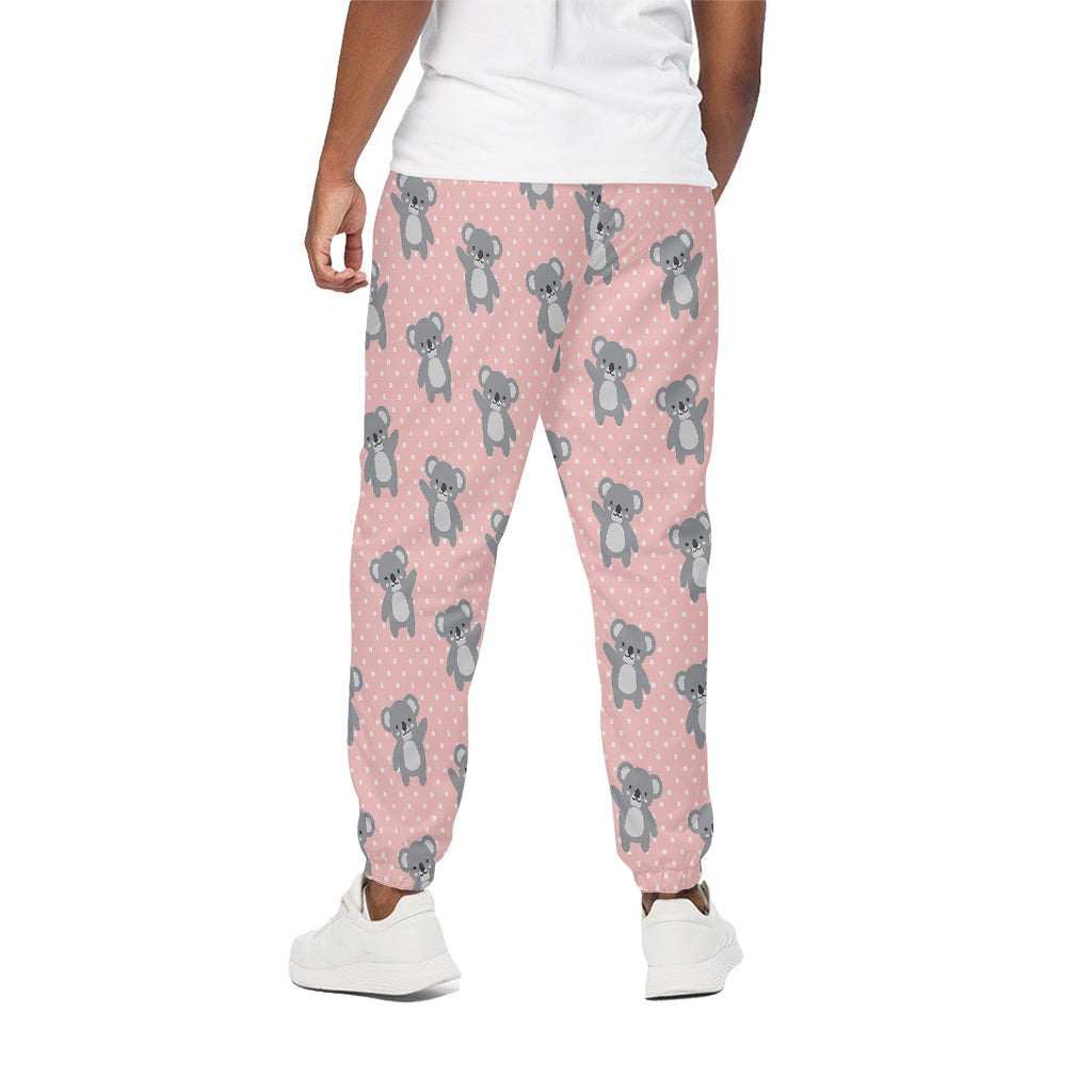 Polka Dot Koala Pattern Print Cotton Pants