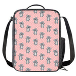 Polka Dot Koala Pattern Print Crossbody Lunch Bag