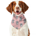 Polka Dot Koala Pattern Print Dog Bandana