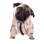 Polka Dot Koala Pattern Print Dog Zip Up Hoodie
