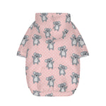 Polka Dot Koala Pattern Print Dog Zip Up Hoodie
