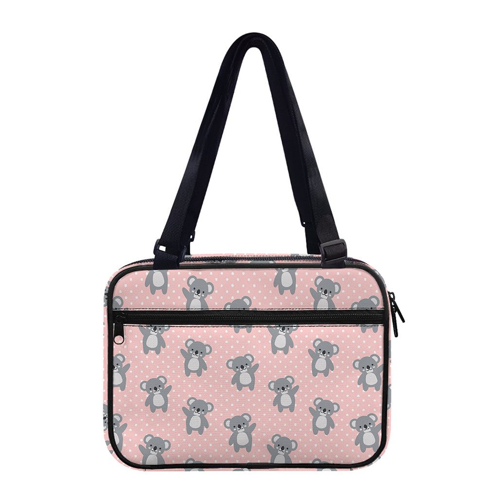 Polka Dot Koala Pattern Print Double Strap Bible Bag