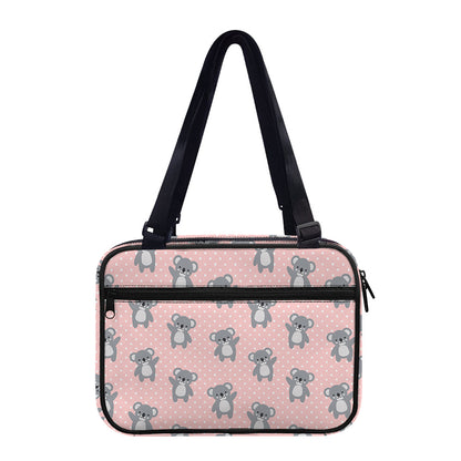 Polka Dot Koala Pattern Print Double Strap Bible Bag