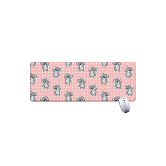 Polka Dot Koala Pattern Print Extended Mouse Pad