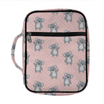 Polka Dot Koala Pattern Print Front Pocket Bible Bag
