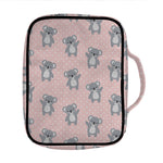 Polka Dot Koala Pattern Print Front Pocket Bible Bag